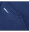 Thumbnail Close-up of the indigo crew neckline and inner branding.