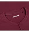 Thumbnail Burgundy grandad collar neckline with button placket.