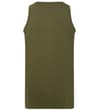 Thumbnail Olive plain tank top, back view.
