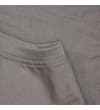 Thumbnail Grey crew neck T-shirt collar close-up.