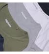 Thumbnail Close-up of tank top necklines in khaki, grey, white and navy.