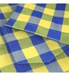 Thumbnail Close-up of chest pocket on the yellow and blue checked shirt.