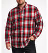 Thumbnail Model wearing the red checked long sleeve flannel shirt.
