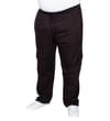 Thumbnail Black straight leg cargo sweatpants, front view.