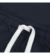 Thumbnail Close-up of navy sweatpants elastic waistband and drawstring.