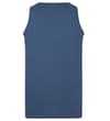 Thumbnail Denim marl plain tank top, back flat view.