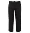 Thumbnail Black adjustable waist trousers, front view.