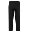 Thumbnail Black trousers, back view with buttoned rear pockets.