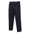 Thumbnail Navy adjustable waist trousers in angled front view.