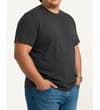 Thumbnail Charcoal plain T-shirt worn on model, front view.
