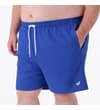 Thumbnail Royal blue swim shorts worn, with white drawstring.