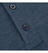 Thumbnail Close-up of denim blue polo placket with buttons.