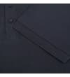 Thumbnail Close-up of navy polo sleeve cuff and placket.