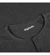Thumbnail Close-up of charcoal henley neckline with button placket.