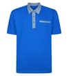 Thumbnail Front view of royal blue polo with contrast collar.