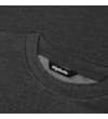 Thumbnail Close-up of charcoal sweatshirt crew neckline and inner label.