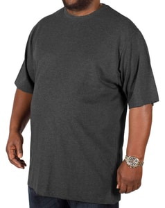 Bigdude Plain Crew Neck T-Shirt Charcoal