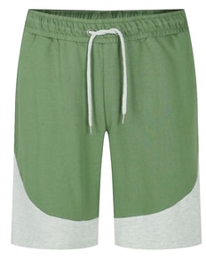 Bigdude Cut and Sew Loop Back Shorts Sage Green Grey Marl