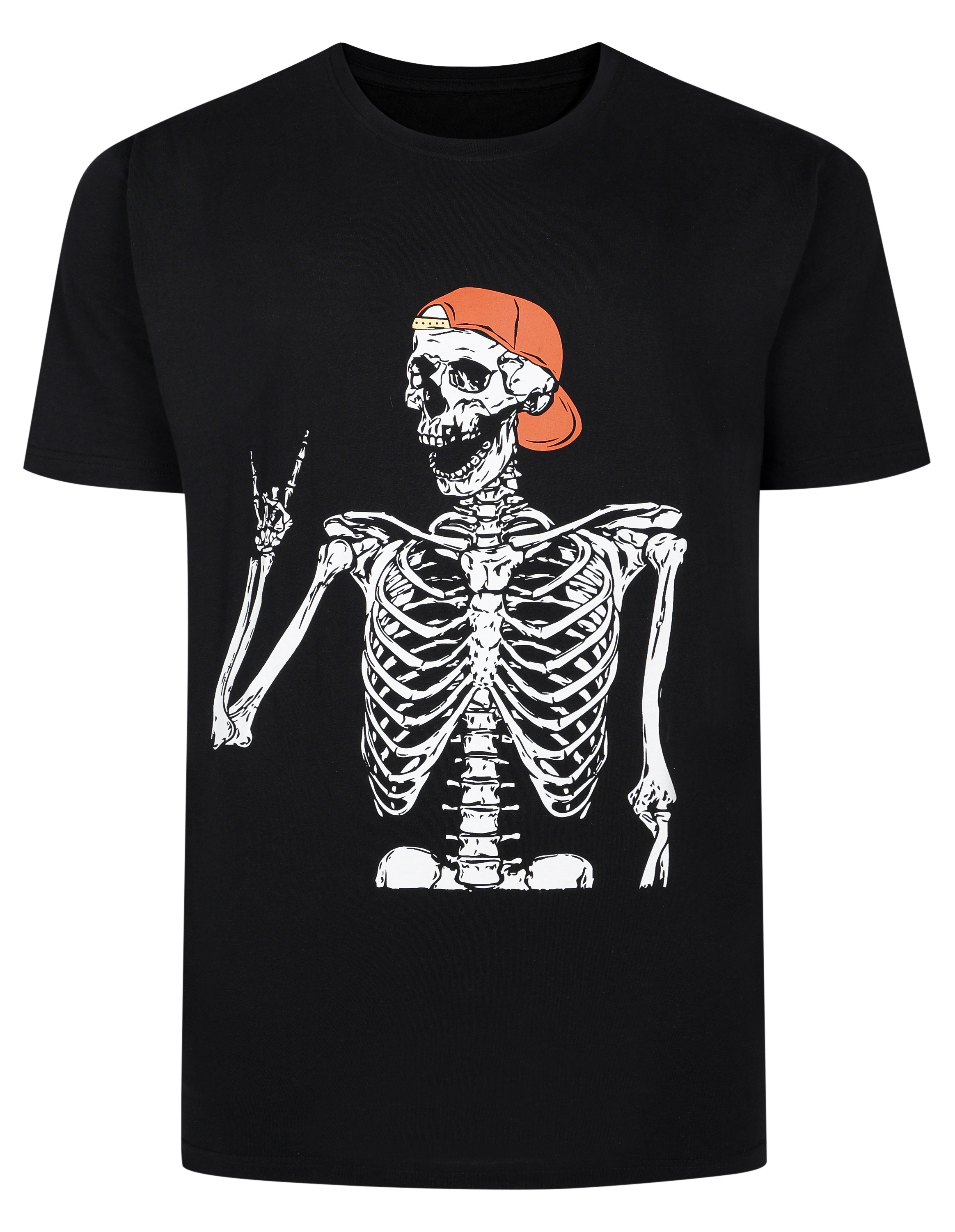 トップス archive roen skull print T-shirt size46 Bigdude Skull Print T-Shirt Black | BigDude