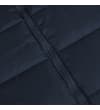 Thumbnail Close-up of the navy padded vest zip and quilted panels.