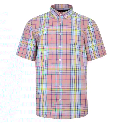 Bigdude Button Down Collar Checked Shirt Navy/Light Blue Tall
