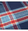 Thumbnail Close-up of the blue plaid chest pocket detail.