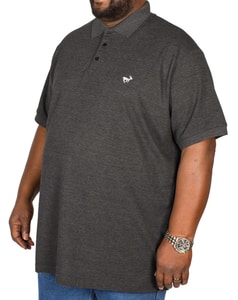 Bigdude Embroidered Polo Shirt Charcoal