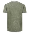 Thumbnail Back view of olive acid wash short sleeve T-shirt.