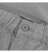 Thumbnail Steel grey trousers with elasticated waistband and button close-up.