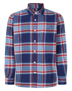 Bigdude Heavy Flannel Overshirt Blue