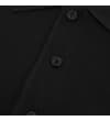 Thumbnail Close-up of black polo shirt three-button placket.