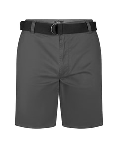Bigdude Stretch Chino Shorts With Belt Charcoal