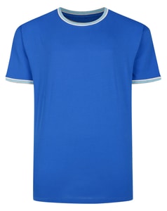 Bigdude Contrast Tipped T-Shirt Royal Blue