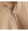 Thumbnail Sand cargo shorts zip fly close-up.