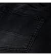 Thumbnail Close-up of the rear pocket on black denim shorts.