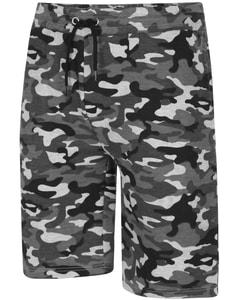 Bigdude Camouflage Print Jogger Shorts Charcoal
