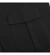 Thumbnail Close-up of black cargo pocket with flap detail.