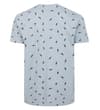 Thumbnail Light blue toucan print T-shirt, back view.