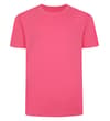 Thumbnail Pink plain crew neck T-shirt front view.