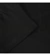 Thumbnail Close-up of black pajama shorts hem detail.