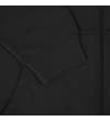 Thumbnail Close-up of ribbed cuff and pocket on black hoody.