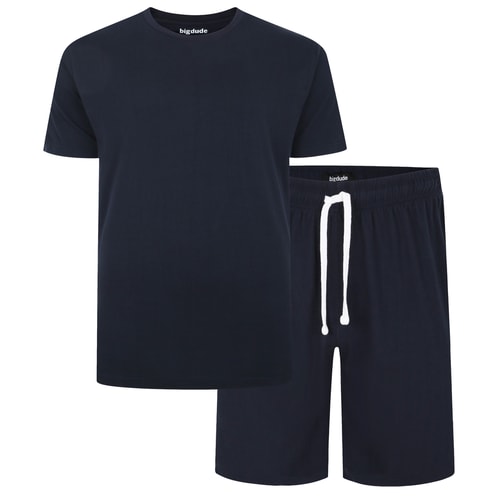 Bigdude Short Sleeve Pajama Set Navy