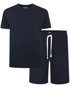 Bigdude Short Sleeve Pajama Set Navy