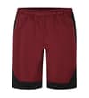Thumbnail Burgundy and black gym shorts, alternate front view.