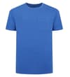 Thumbnail Royal blue crew neck T-shirt with chest pocket, front view.