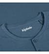 Thumbnail Blue henley crew neckline with button placket detail.