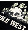 Thumbnail Close-up of Wild West skull and cactus print.