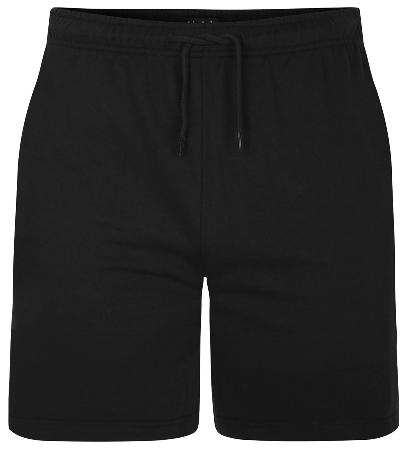 Bigdude Elasticated Waist Zip Pocket Cargo Shorts Black | BigDude