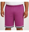 Thumbnail Purple performance shorts shown on a model, front view.