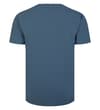 Thumbnail Blue short sleeve henley T-shirt, back view.